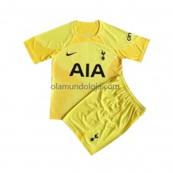 Camisola Tottenham Hotspur Guarda-redes Criança Equipamento Primeiro 2022-2023 Manga Curta